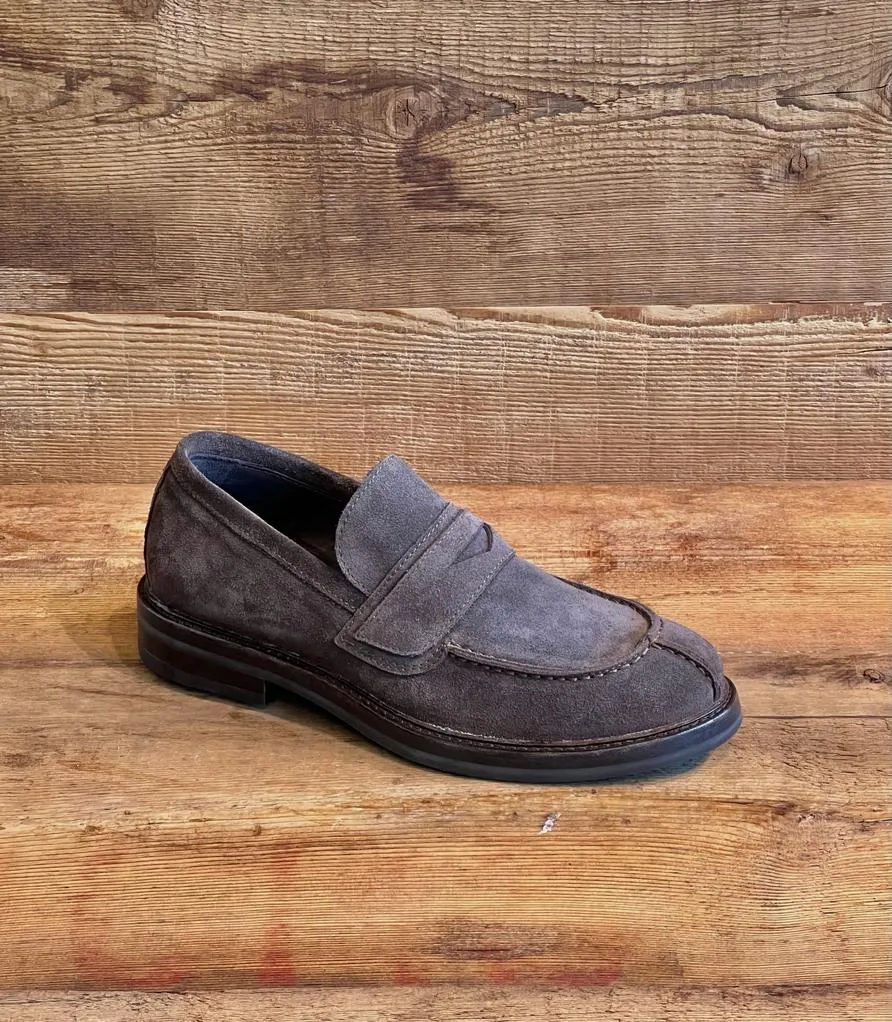 01 Mocassino Baseet Velour Ebano  