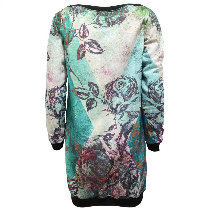 0198R maxi felpa donna OZ multicolor sweatshirt woman