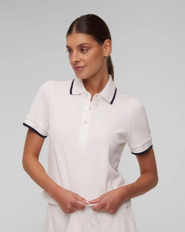 Białe polo damskie The Upside Bounce Birdie Crop Polo usw124020-white