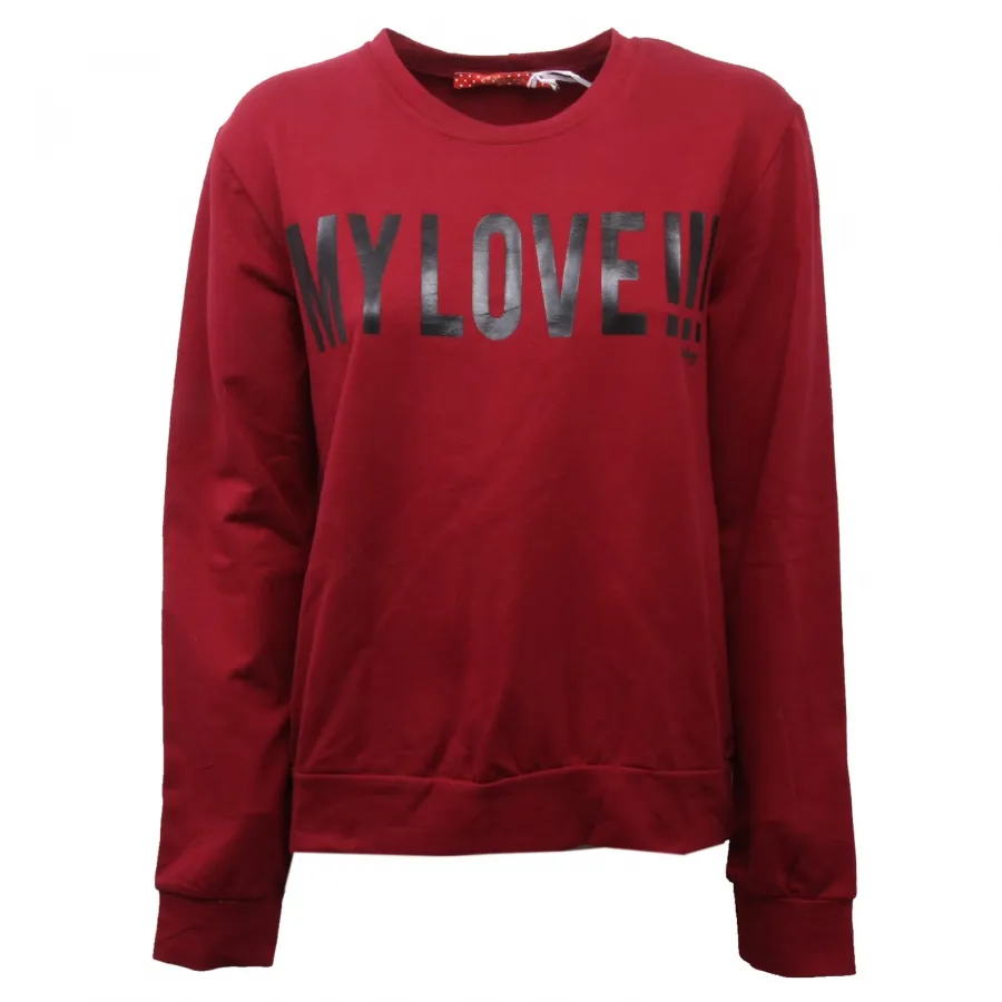 C0138 felpa donna DEJAMY bordeaux sweatshirt woman