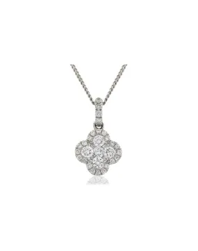 Ciondolo fantasia in oro bianco 18k con diamanti 0.30 carati SG03243