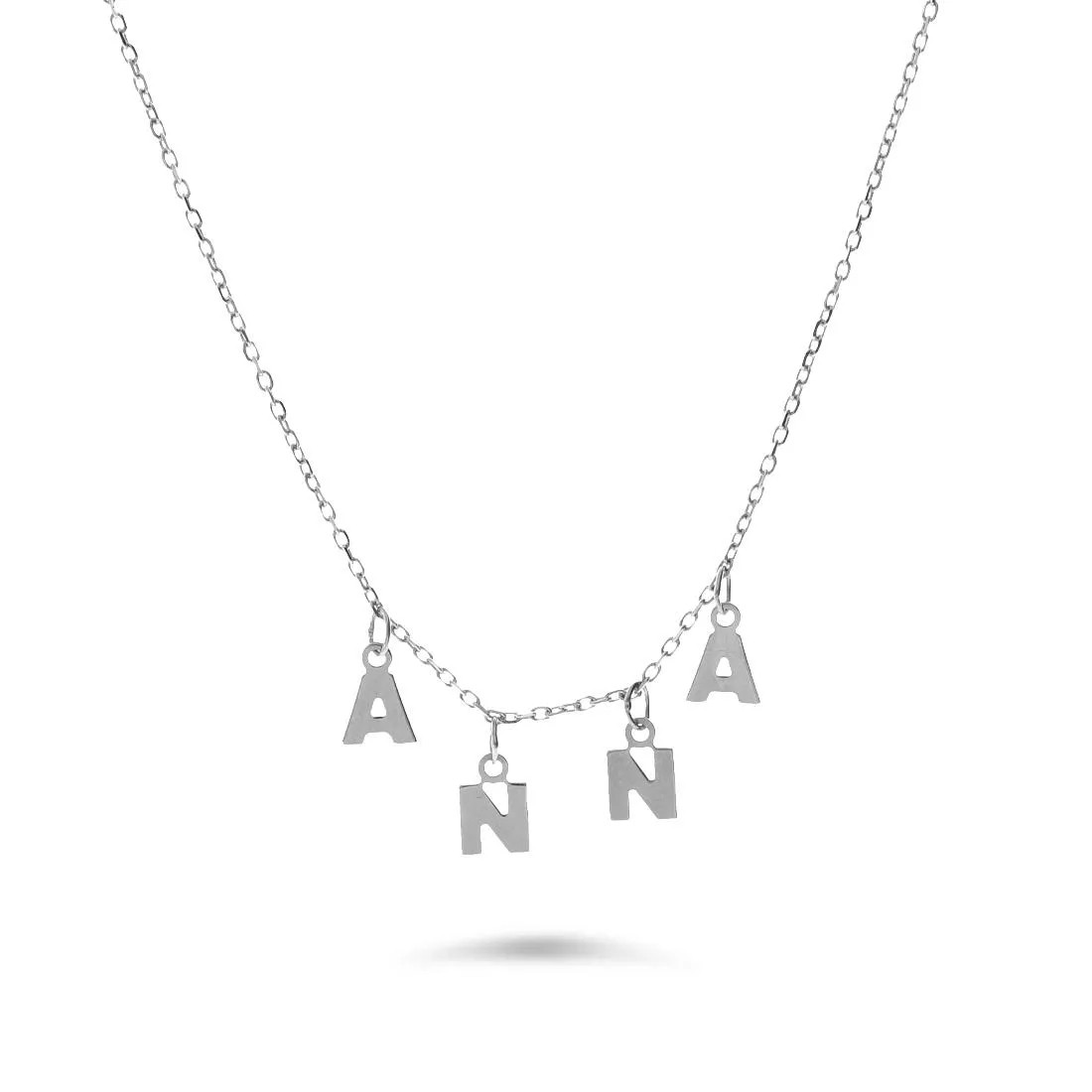 Collana in oro bianco 18kt con charms (fino a 6 charms)