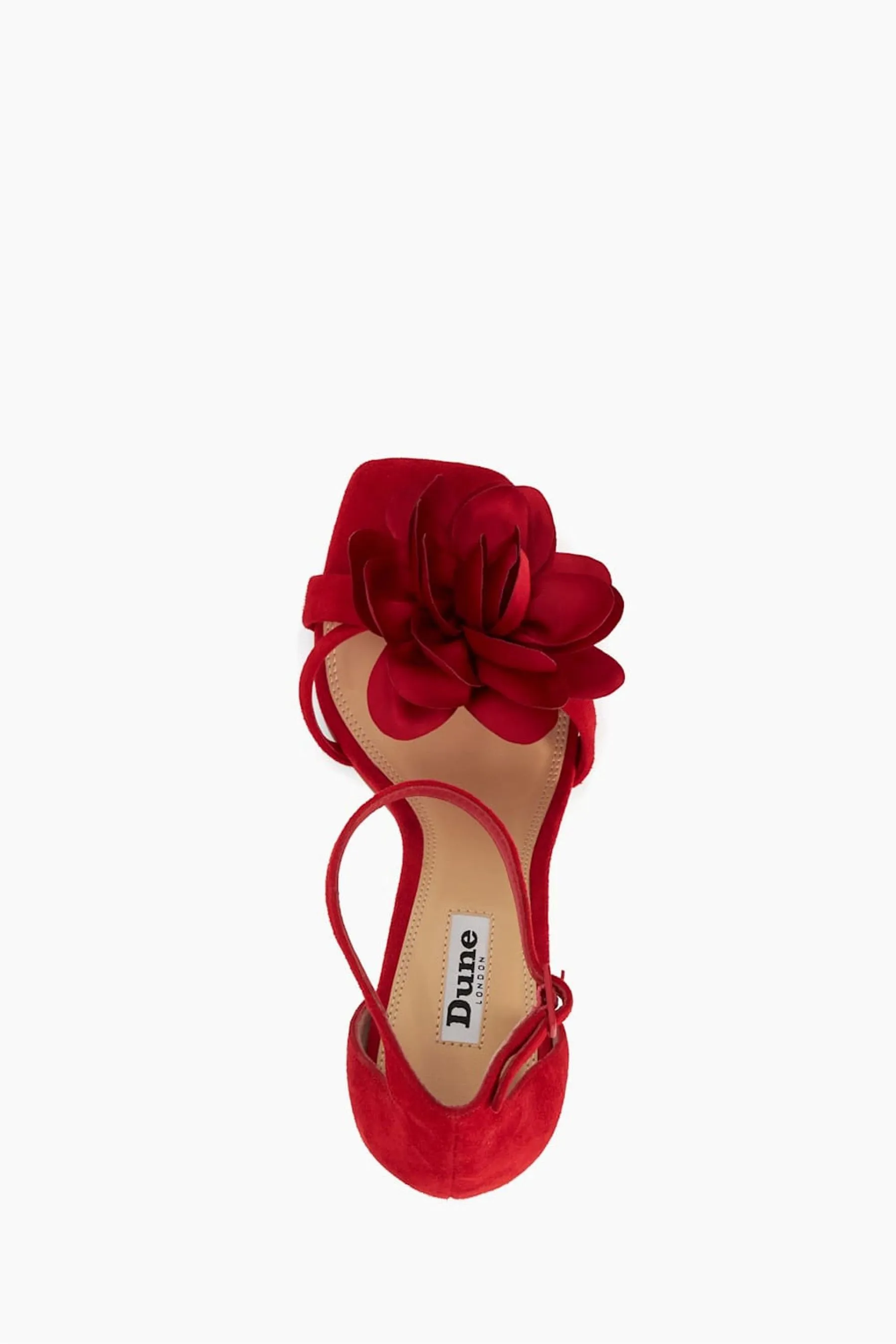 Dune London - Maricia - Sandali scamosciata con tacco e fiori    