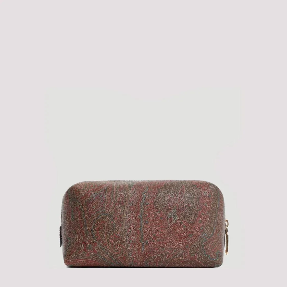Etro S Brown Paisley Fabric Pouch Brown 