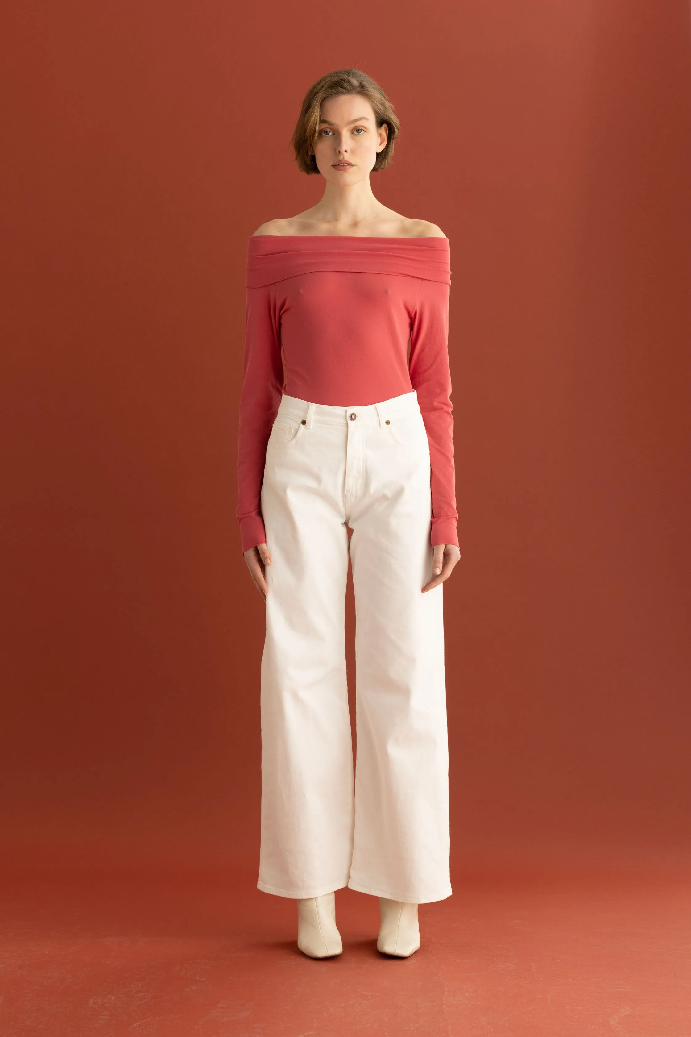 European Culture  ---------    ------------Pantalone Wide Leg 5 Tasche 074U 3821