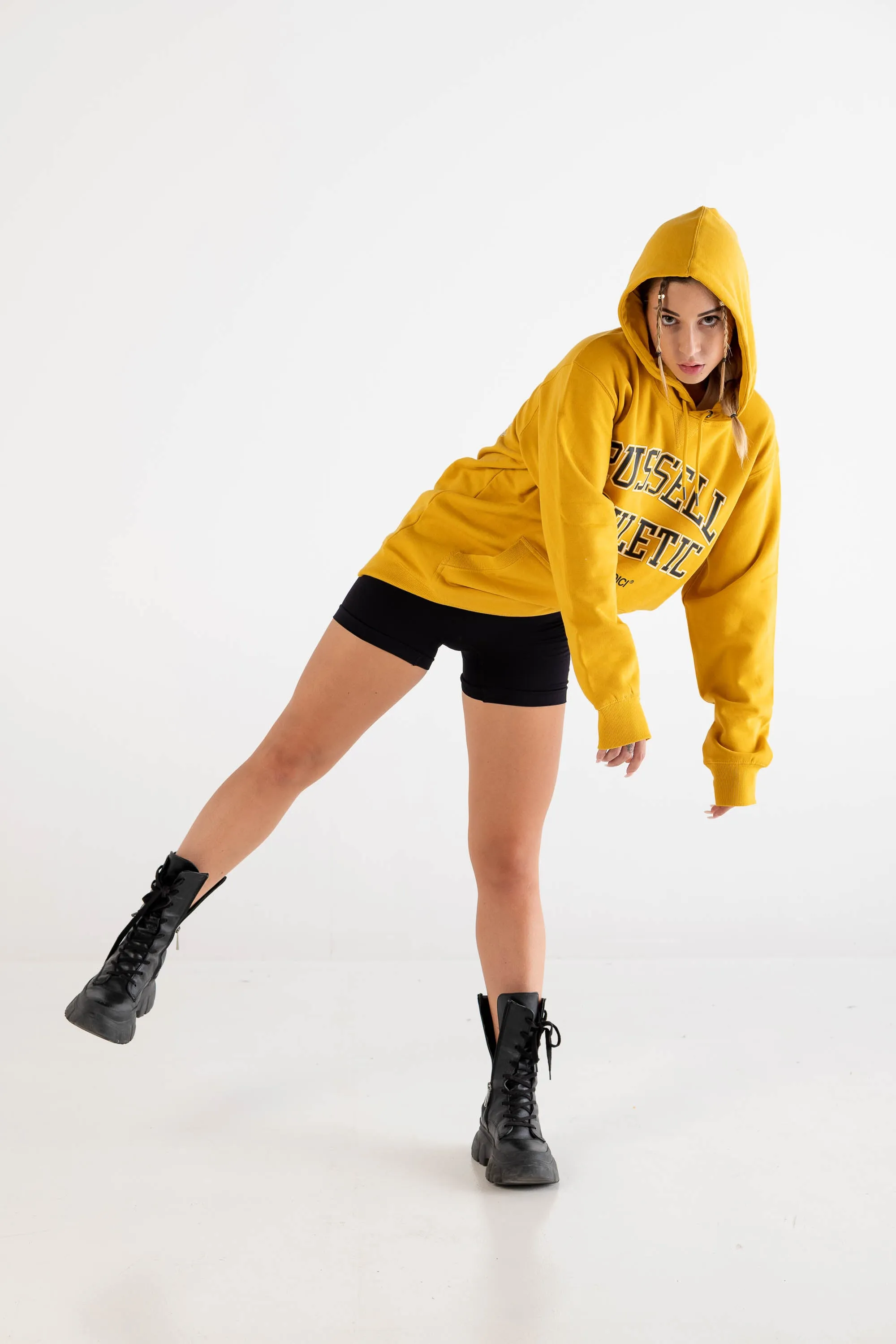 Hoodie RUSSELLxBASEDODICI Touchdown Yellow