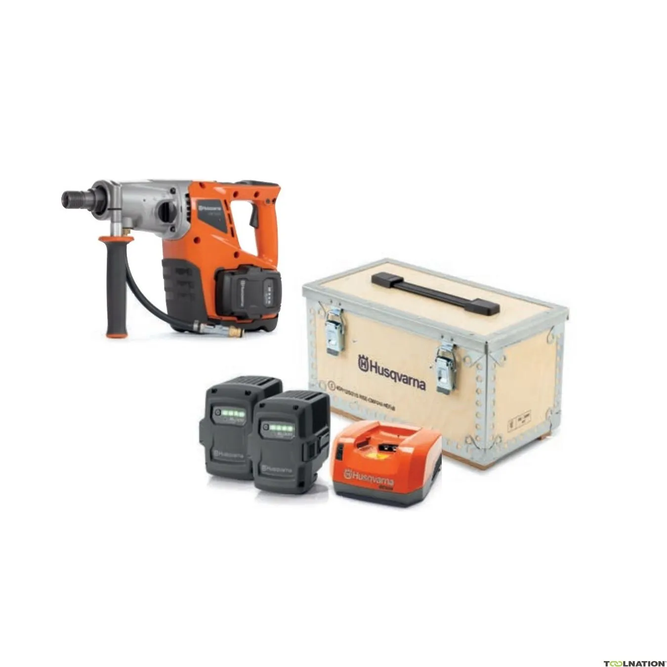 Husqvarna DM54iSET K540I Diamantboormachine Set 36V + 2 x BLi300 Accu + QC500 Snellader