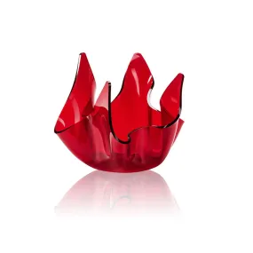 Iplex Drappeggi vaso small, rosso trasparente
