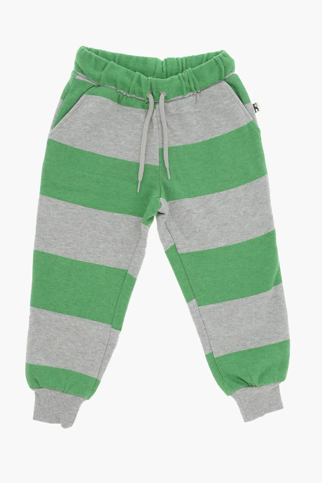 Joggers in Cotone Felpato a Righe Bicolore