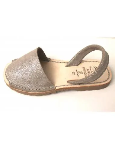 Le minorchine vero cuoio vera pelle beige argentooriginali spagnole