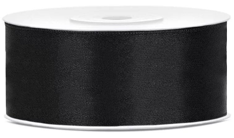 Nastro regalo in raso nero 25m