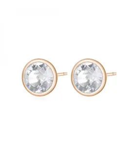 Orecchini donna gioielli Brosway Symphonia in acciaio 316L pvd oro rosa con cristalli crystal bym45