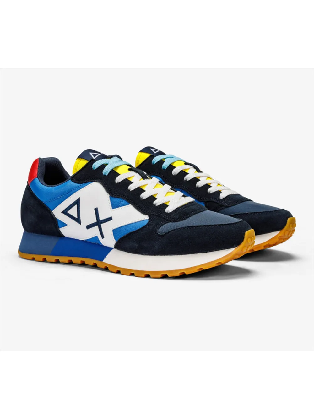 Sneakers Sun68 Jaki Solid blu bianco giallo