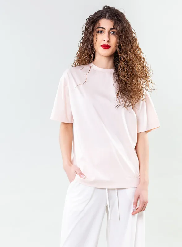 T-shirt donna in jersey interlock rosa - Max Mara Leisure