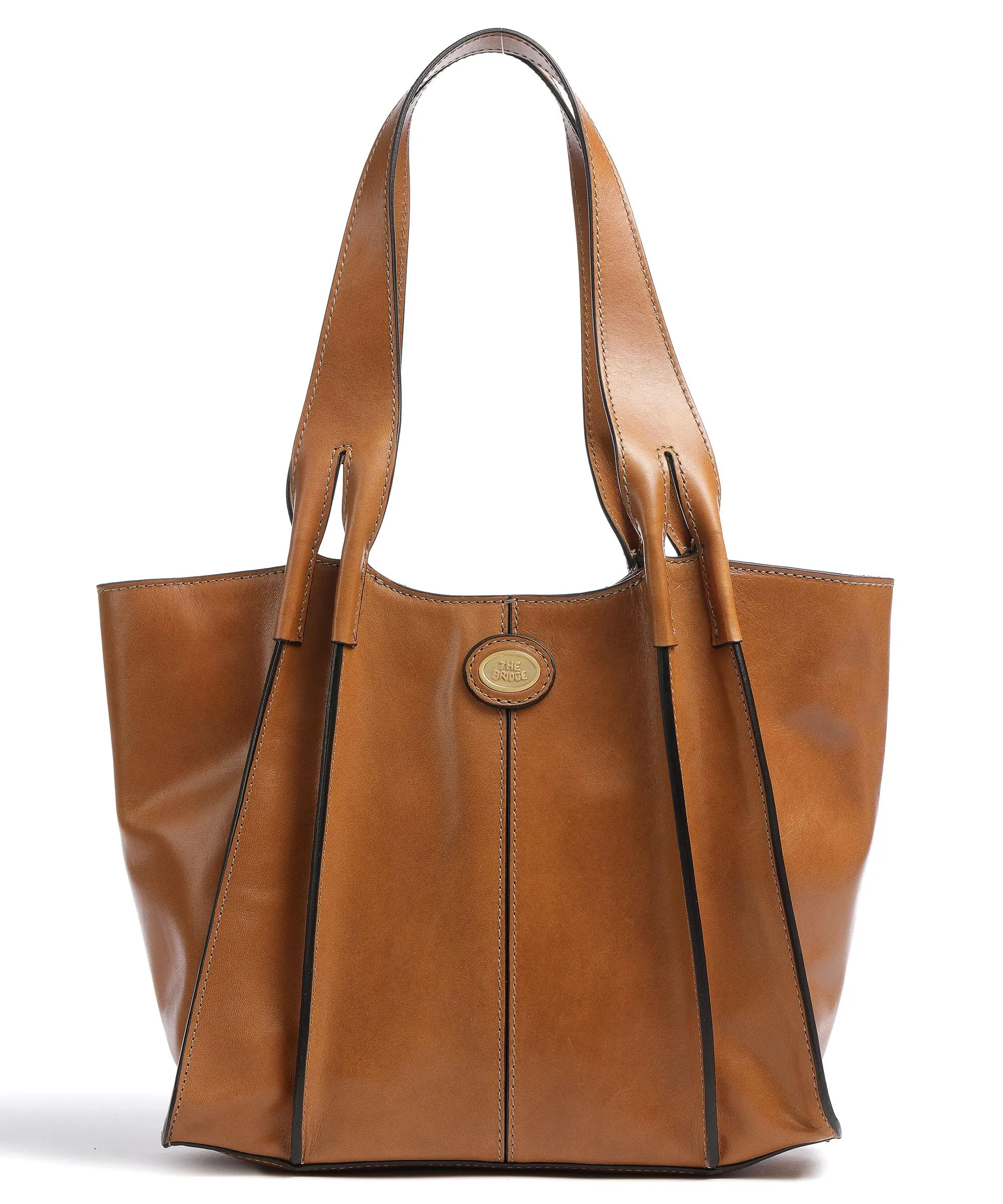  The Bridge Claudia Borsa shopper pelle di vacchetta finemente grana tan  