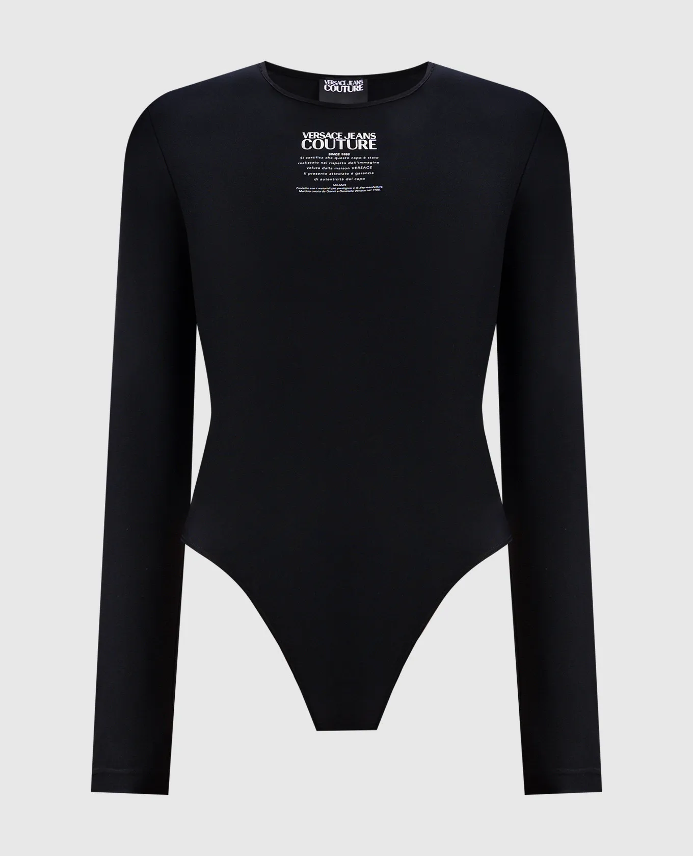 Versace Jeans Couture Body nero con stampa logo 77HAM221J0148